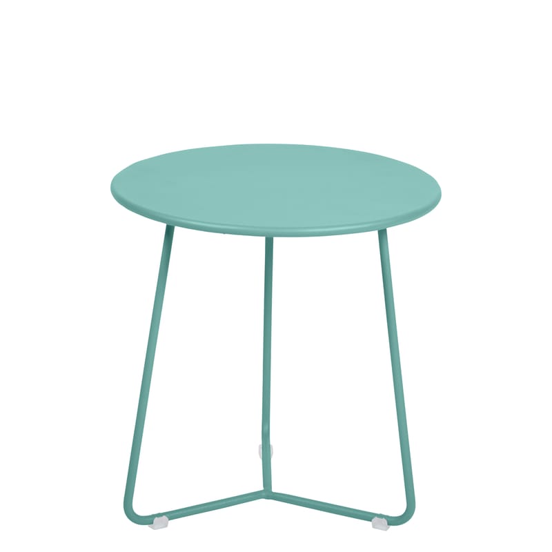 Mobilier - Tables basses - Table d\'appoint Cocotte métal bleu / Tabouret - Ø 34 x H 36 cm - Fermob - Bleu Lagune - Acier peint