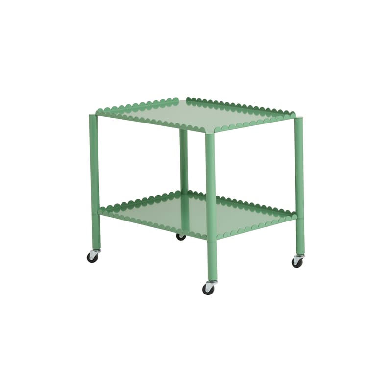 Mobilier - Compléments d\'ameublement - Desserte Arcs LOW métal vert / 63 x 44 x H 53,5 cm - Hay - Vert - Acier