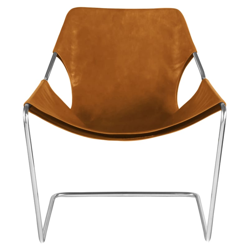 Dossiers - Tendance Nature moderne - Fauteuil Paulistano   / version inox - Objekto - Whisky - Cuir