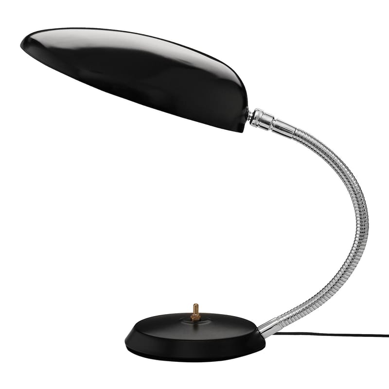 Illuminazione - Lampade da tavolo - Lampada da tavolo Cobra metallo nero / Riedizione 1949 - Gubi - Nero - Acciaio termolaccato