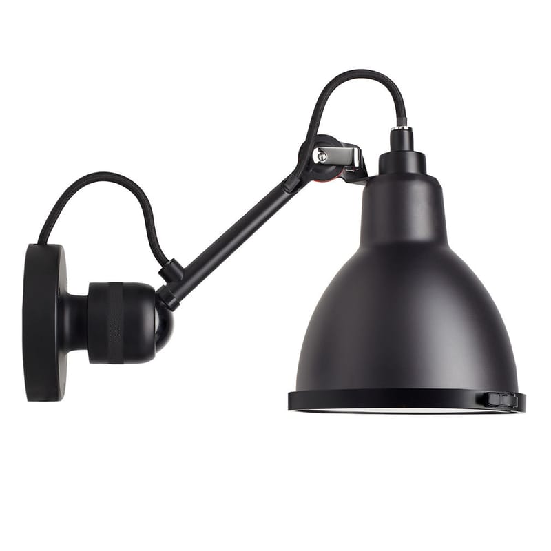 Lighting - Wall Lights - 304 Classic Outdoor Seaside Outdoor wall light metal black / Adjustable - Ø 14 cm - DCW éditions - Black - Stainless steel 316