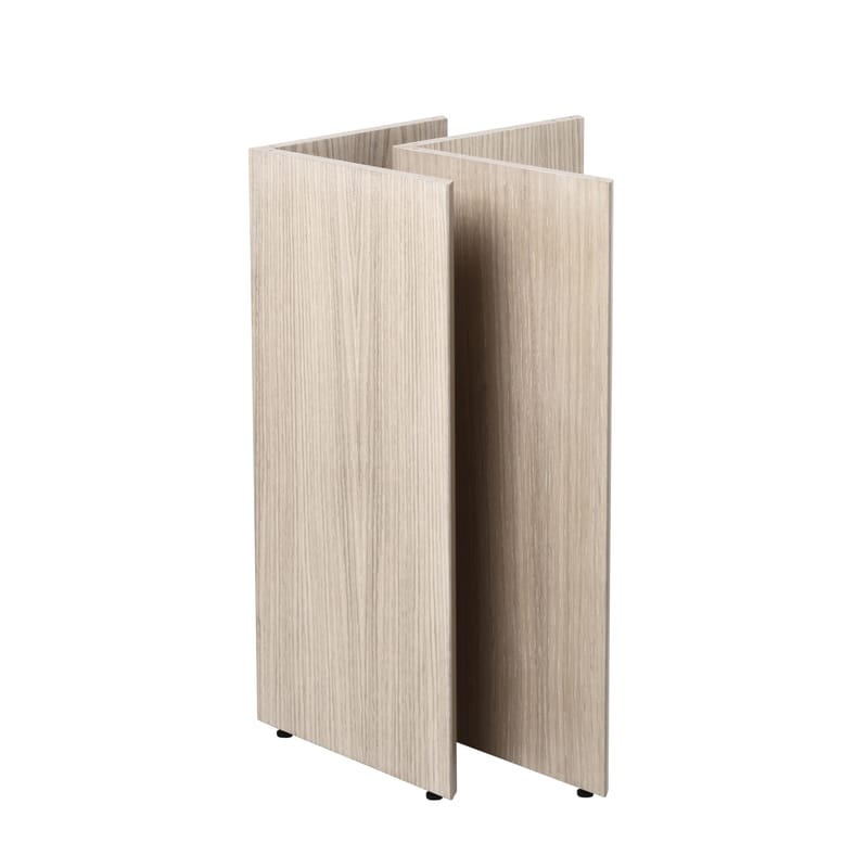 Mobilier - Tables - Paire de tréteaux Mingle Small bois naturel / L 58 cm - Ferm Living - Bois clair - MDF plaqué chêne
