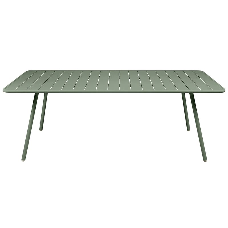 Outdoor - Garden Tables - Luxembourg Rectangular table metal green 8 persons / 207 x 100 cm - Fermob - Cactus - Lacquered aluminium