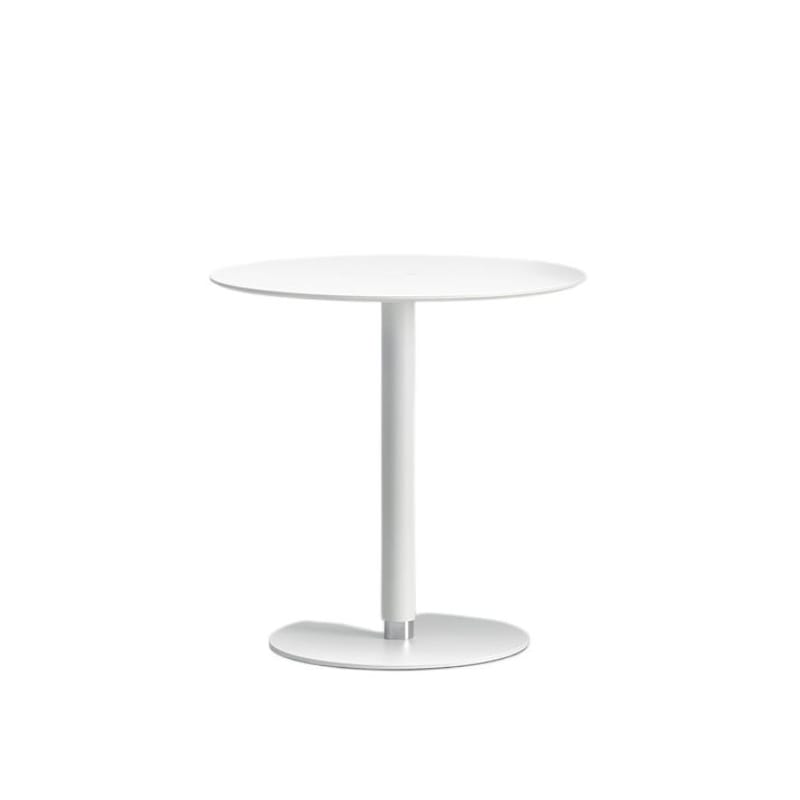 Mobilier - Tables basses - Table d\'appoint Push the Button matériau composite blanc / Hauteur réglable - Ø 50 x H 50 à 73 cm / Fenix-NTM® - Kristalia - Blanc -   Fenix-NTM®, Acier