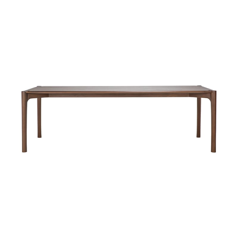 Mobilier - Tables - Table rectangulaire PI bois naturel / 240 x 100 cm - 10 personnes - Ethnicraft - Teck brun - Teck massif teinté FSC