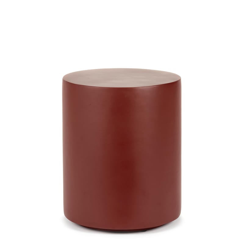 Möbel - Couchtische - Beistelltisch Pawn keramik rot / Hocker - Ø 30 x H 36 cm - Polyesterfaser - Serax - Rot - Lackierte Polyesterfaser