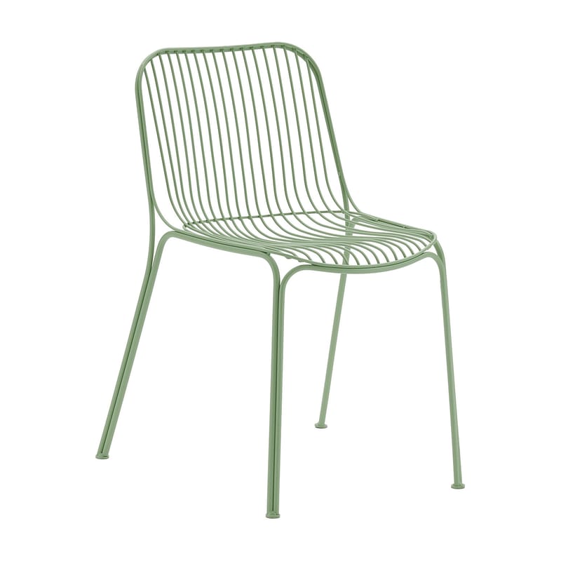 Mobilier - Chaises, fauteuils de salle à manger - Chaise HiRay métal vert - Kartell - Vert - Acier zingué peint