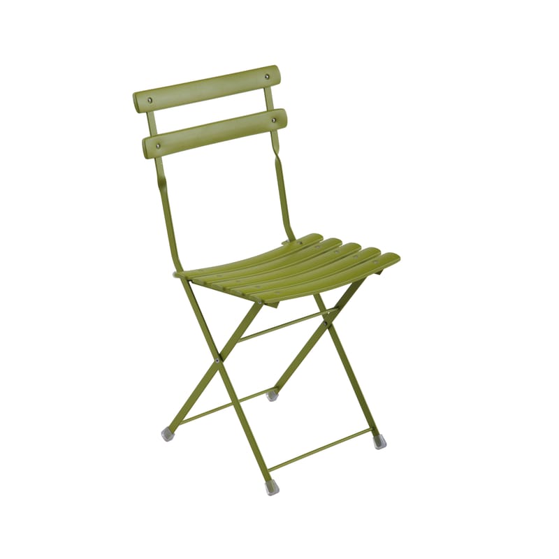Mobilier - Chaises, fauteuils de salle à manger - Chaise pliante Arc en Ciel métal vert - Emu - Vert - Acier verni