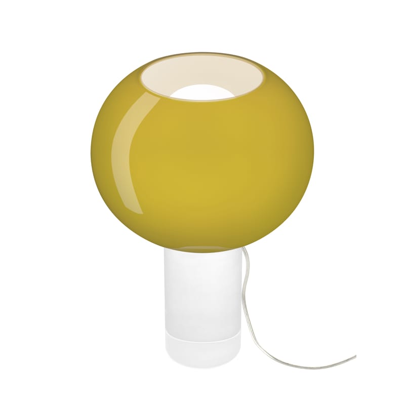 Luminaire - Lampes de table - Lampe de table Buds 3 verre vert / Ø 30 x H 42 cm - Foscarini - Vert bambou / Pied transparent - PMMA, Verre soufflé