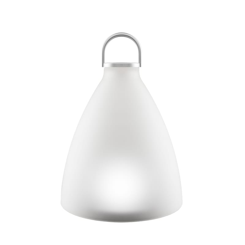 Lighting - Outdoor Lighting - Sunlight Bell Large Outdoor solar lamp glass white / LED - Glass - H 30 cm - Eva Solo - Large H 30 cm / White - Anodized aluminium, Pressed frosted glass