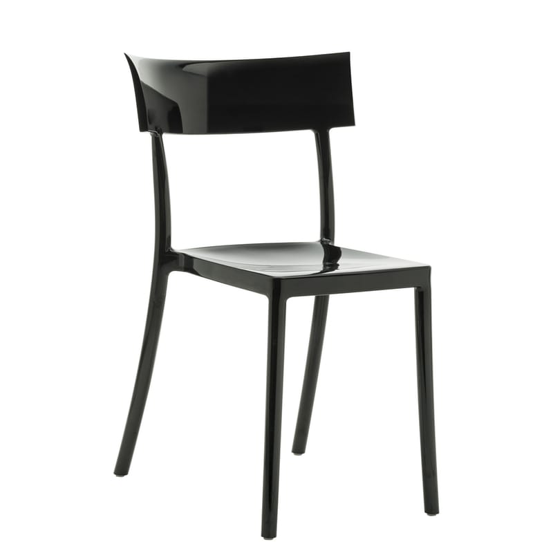 Furniture - Chairs - Generic Catwalk Stacking chair plastic material black / Polycarbonate - Kartell - Black - Polycarbonate