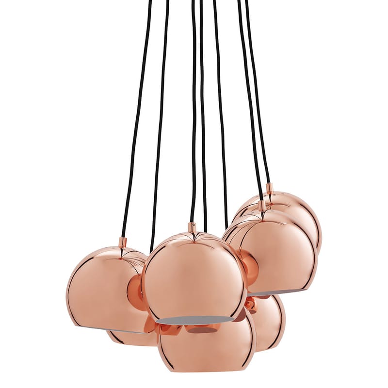 Luminaire - Suspensions - Suspension Ball métal cuivre / Set de 7 - Exclusivité - Frandsen - Cuivre - Métal