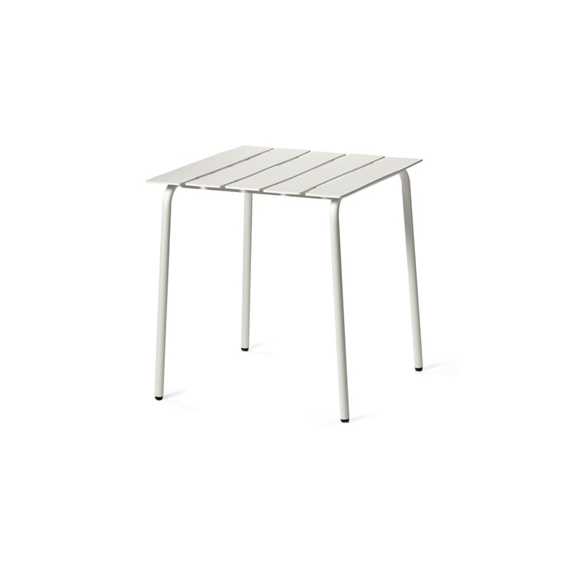 Jardin - Tables de jardin - Table carrée Aligned métal blanc / By Maarten Baas - 70 x 70 cm / Aminium - valerie objects - Blanc - Aluminium thermolaqué