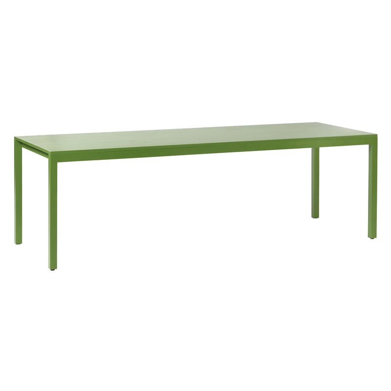 Mobilier - Tables - Table rectangulaire Silent Medium bois vert / 240 x 85 cm - valerie objects - Vert gazon - Frêne