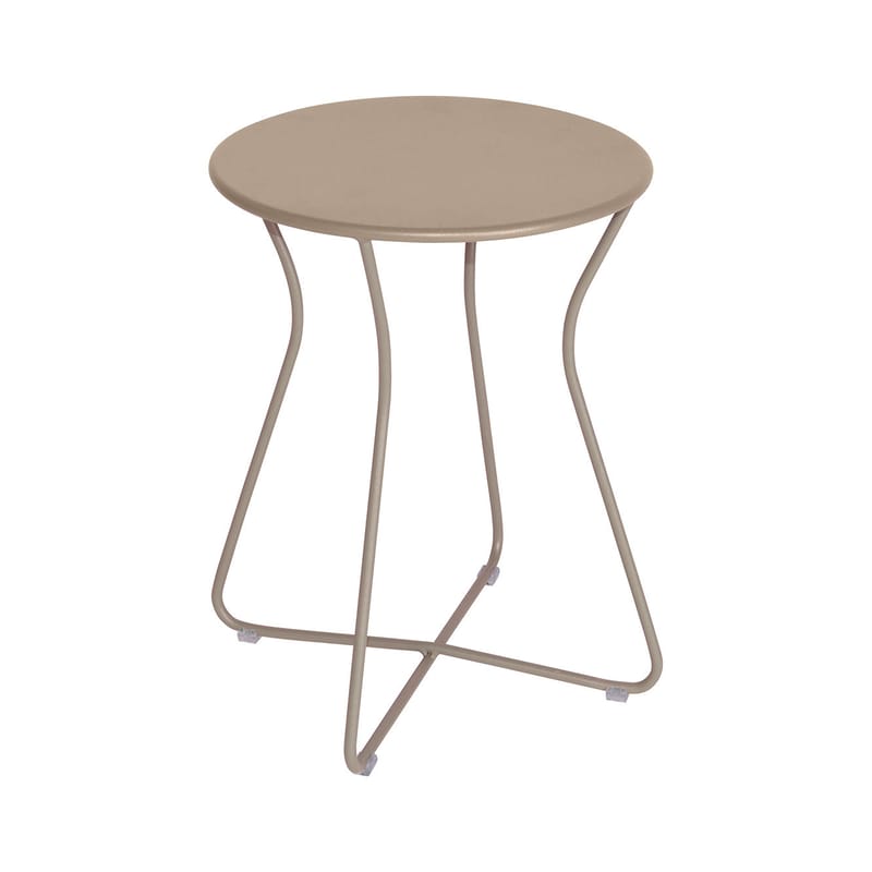 Mobilier - Tables basses - Tabouret Cocotte métal beige / Table d\'appoint - H 45 cm - Fermob - Muscade - Acier