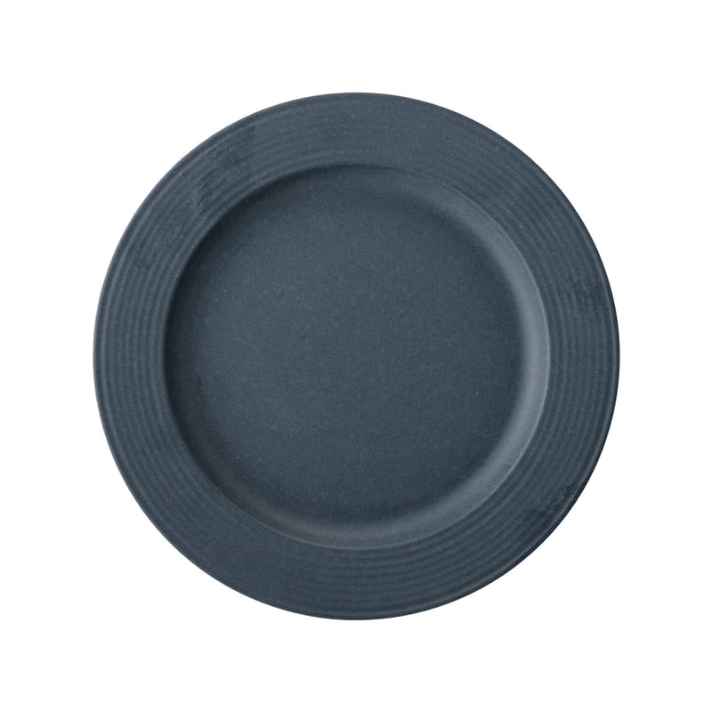 Tisch und Küche - Teller - Teller Java holz blau / Bambus - Ø 22 cm - Bloomingville - Blau - Bambusfaser