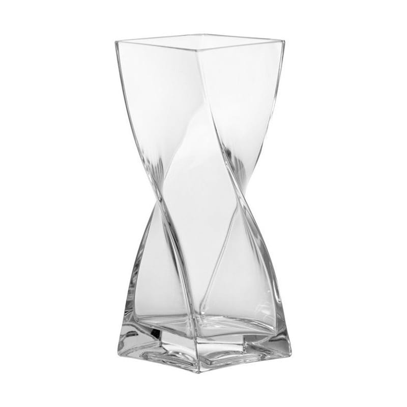 Décoration - Vases - Vase Swirl verre transparent H 25 cm - Leonardo - H 25 cm - Transparent - Verre
