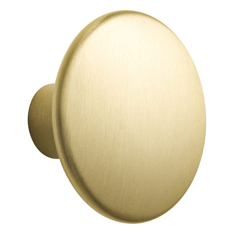 Möbel - Garderoben und Kleiderhaken - Wandhaken The Dots Metal gold metall / Größe L - Ø 5 cm - Muuto - Messing - Massives Messing
