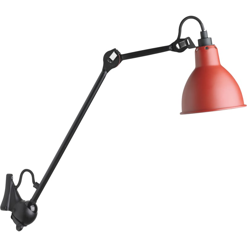 Luminaire - Appliques - Applique N°222 métal rouge / Lampe Gras - DCW éditions - Rouge satiné (mat) / Noir mat - Acier