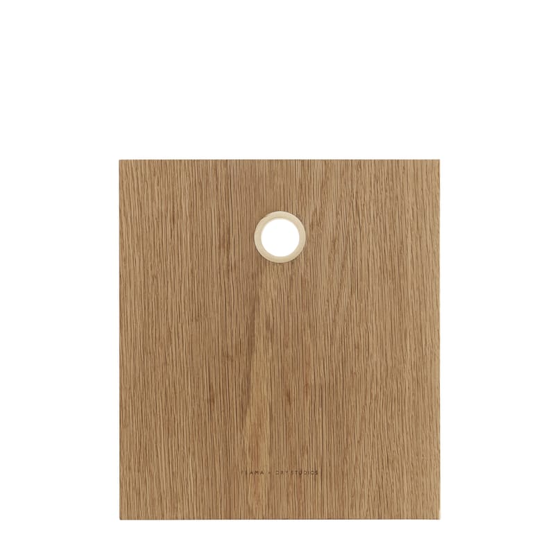 Tableware - Knives and chopping boards - Small Chopping board natural wood / 28 x 25 cm - Frama  - Small / Oak & brass - Brass, Oiled solid oak
