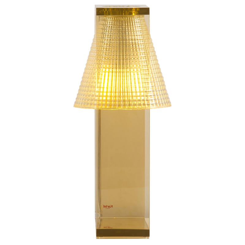 Luminaire - Lampes de table - Lampe de table Light-Air plastique orange marron - Kartell - Plastique ambre / Cadre ambre - Technopolymère thermoplastique