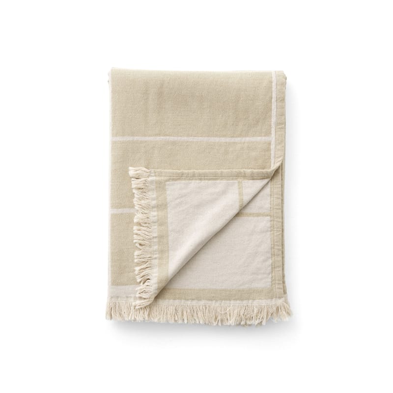 Décoration - Textile - Plaid Untitled AP10 tissu beige / 150 x 210 cm - &tradition - Beige clair - Coton, Laine, Polyamide, Viscose
