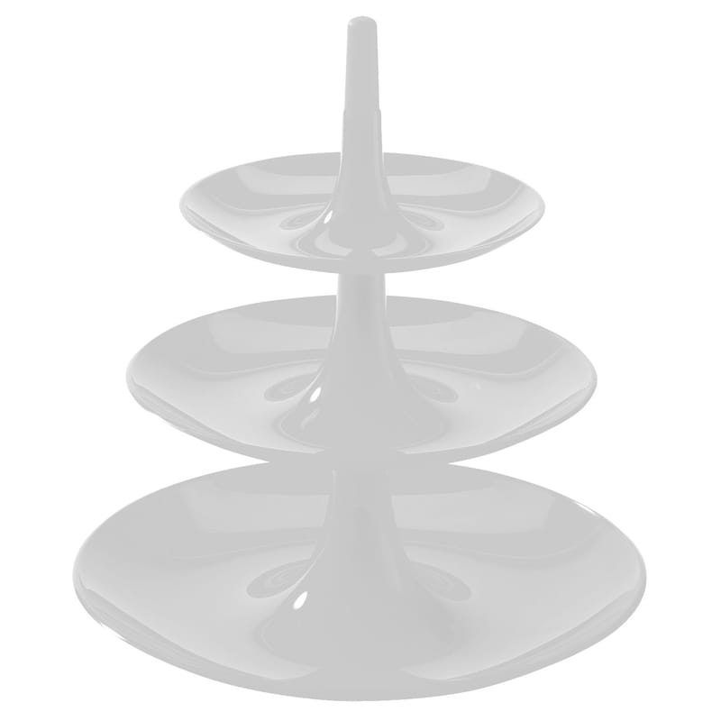 Table et cuisine - Plateaux et plats de service - Serviteur Babell plastique blanc / Ø 31,4 x H 34 cm - Koziol - Blanc opaque - Polypropylène
