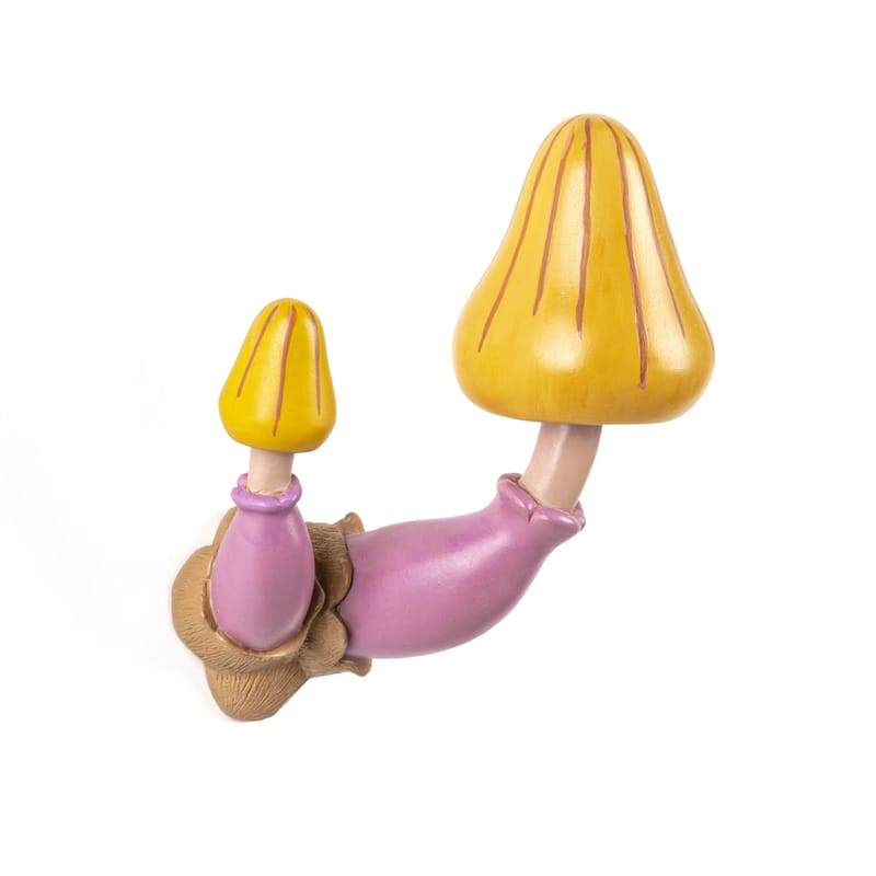 Arredamento - Mobili per bambini - Appendiabiti Mushroom materiale plastico multicolore / 2 champignons-ganci - H 20 cm - Seletti - Multicolore - Resina