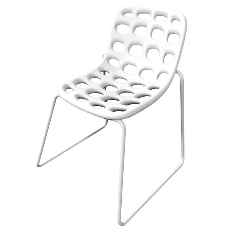 Mobilier - Chaises, fauteuils de salle à manger - Chaise empilable Chips plastique blanc - MyYour - Blanc - Acier inoxydable peint, Polyéthylène