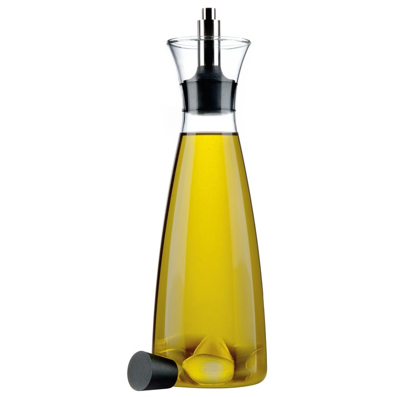 Tableware - Salt, pepper and oil - Oil bottle - Drip-free by Eva Solo - Clear - Borosilicate glass, Stainless steel