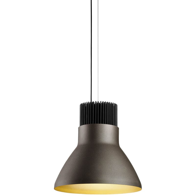 Lighting - Pendant Lighting - Light Bell LED Pendant metal brown gold - Flos - Brown / Gold - Aluminium, Thermoplastic