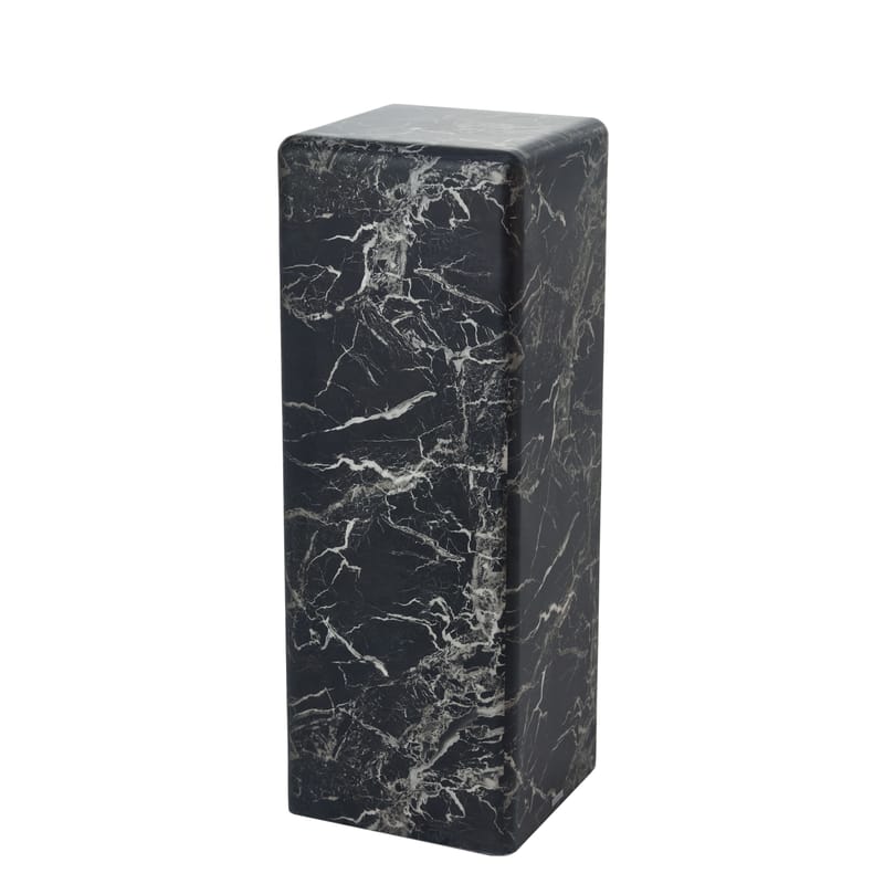 Mobilier - Tables basses - Table d\'appoint Marble look Large matériau composite noir / H 91 cm - Effet marbre - Pols Potten - Noir - MDF, Résine