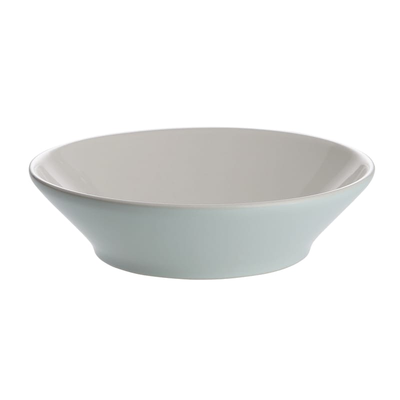 Table et cuisine - Assiettes - Assiette à dessert Tonale céramique vert blanc / Ø 18,5 cm - Alessi - Vert pâle / Intérieur blanc - Céramique Stoneware