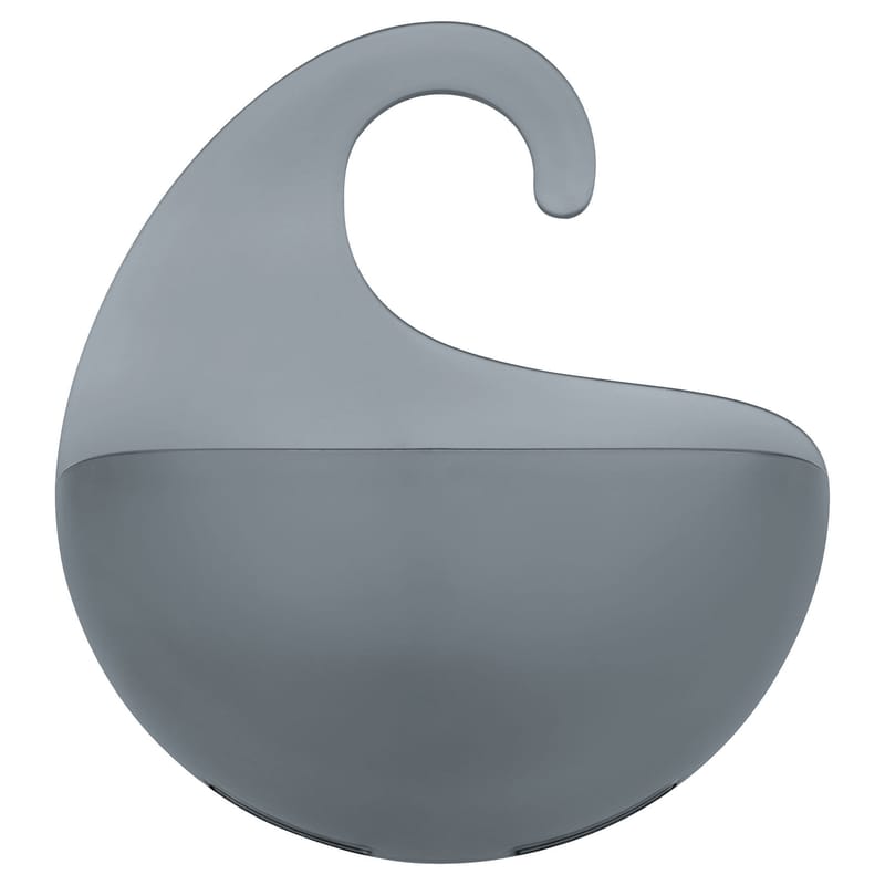Accessoires - Accessoires salle de bains - Bac de rangement Surf XS plastique gris / Á suspendre - H 17,6 cm - Koziol - Anthracite transparent - Styrolux®
