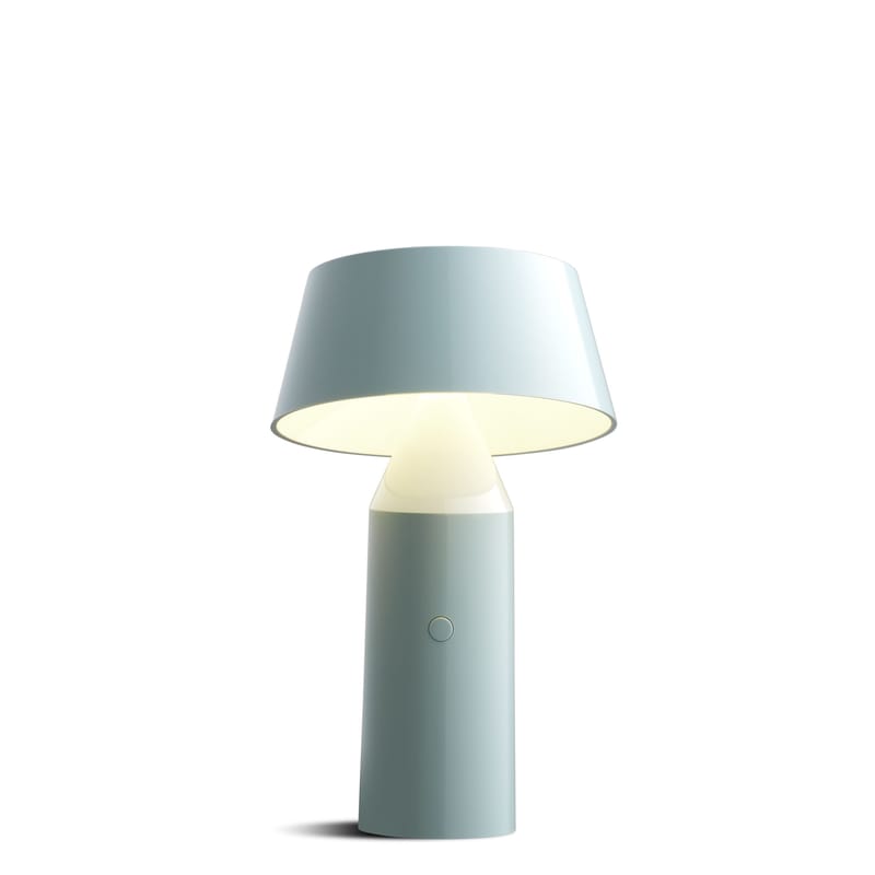 Icônes - Luminaires iconiques  - Lampe sans fil rechargeable Bicoca plastique bleu - Marset - Bleu clair - Polycarbonate