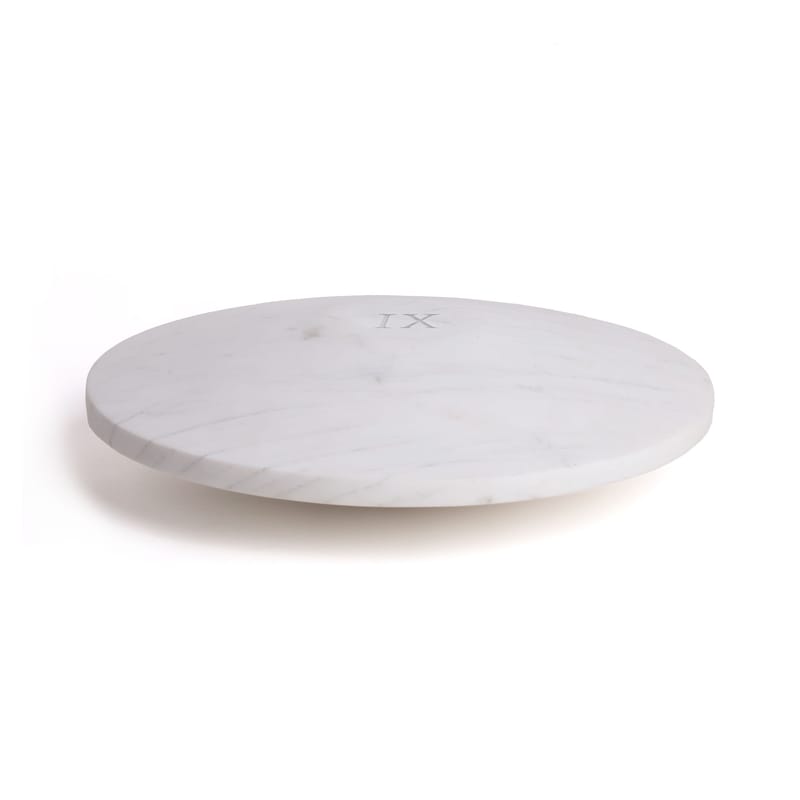 Tavola - Vassoi e piatti da portata - Piano/vassoio Lvdis - Disque pietra bianco / Marmo - Ø 31 cm - Seletti - Disco / Bianco - Marmo