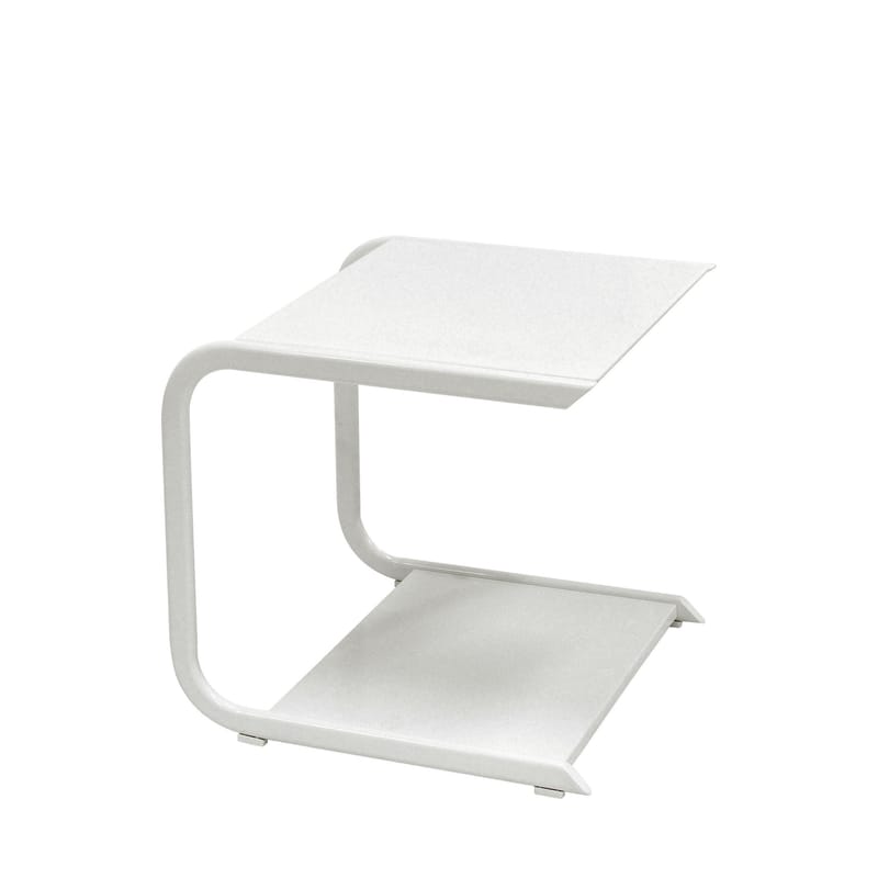 Mobilier - Tables basses - Table basse Holly métal blanc / L 44 cm - Emu - Blanc - Aluminium verni, Inox