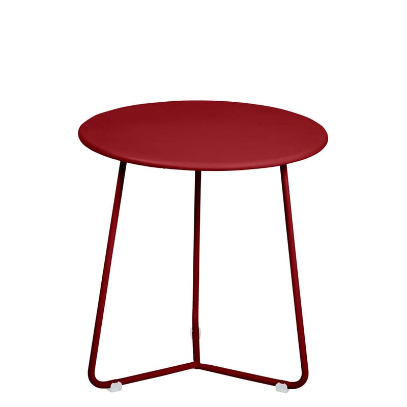 Mobilier - Tables basses - Table d\'appoint Cocotte métal rouge / Tabouret - Ø 34 x H 36 cm - Fermob - Piment - Acier peint
