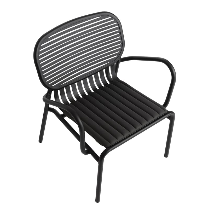 Mobilier - Fauteuils - Accessoire  tissu gris noir / Coussin assise Week-End - Large / 48 x 42 cm - Petite Friture - Anthracite - Polyester