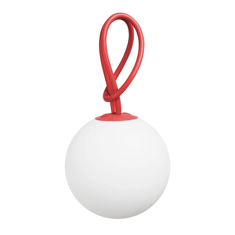 Décoration - Pour les enfants - Lampe extérieur sans fil rechargeable Bolleke LED plastique rouge - Fatboy - Rouge - Polyéthylène, Silicone