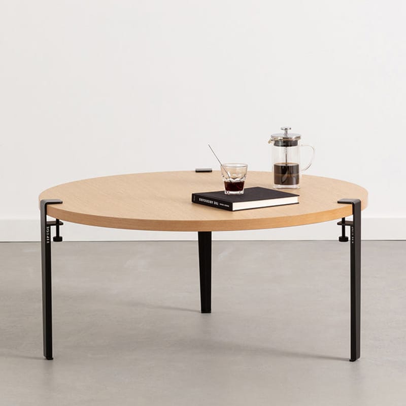 Mobilier - Tables basses - Pied avec fixation étau métal noir / H 43 cm - Pour créer tables basse & banc - TIPTOE - Noir Graphite - Acier thermolaqué