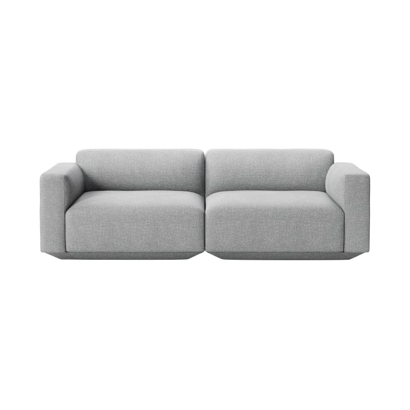 Möbel - Sofas - Sofa Develius A textil grau / 3-Sitzer - L 220 cm - &tradition - Grau (Stoff Hallingdal 130) - Gewebe, Holz, HR-Schaum