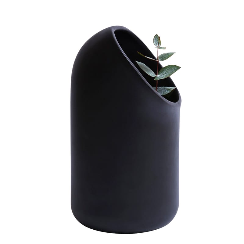 Décoration - Vases - Vase Ô céramique noir - Moustache - Noir - Terre cuite émaillée