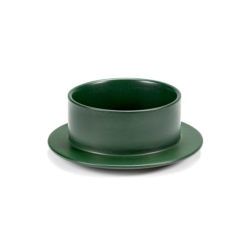 Table et cuisine - Saladiers, coupes et bols - Bol Dishes to Dishes - Grès céramique vert / Medium - Ø 20,5 x H 8 cm - valerie objects - Vert - Grès