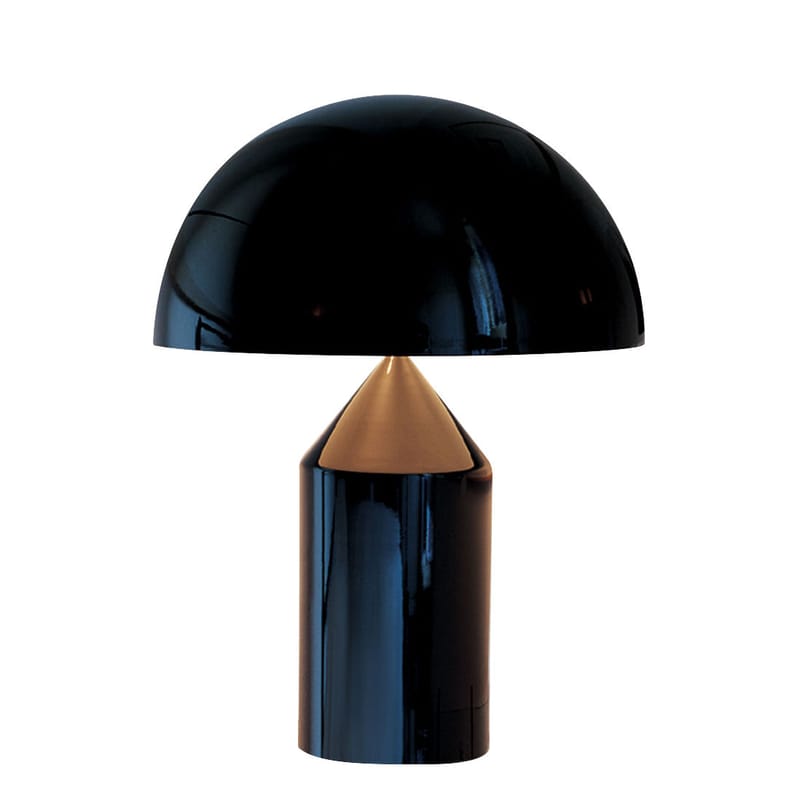Luminaire - Lampes de table - Lampe de table Atollo Large métal noir / H 70 cm / Vico Magistretti, 1977 - O luce - Noir (métal) - Aluminium verni