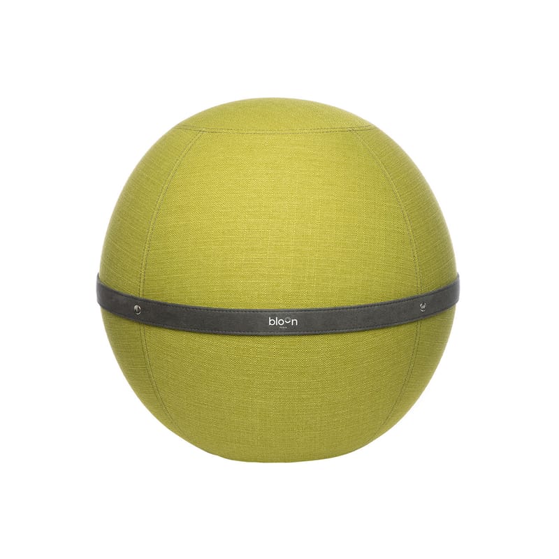 Mobilier - Poufs - Pouf Ballon Original Regular tissu vert / Siège ergonomique - Ø 55 cm - BLOON PARIS - Vert anis - PVC, Tissu polyester