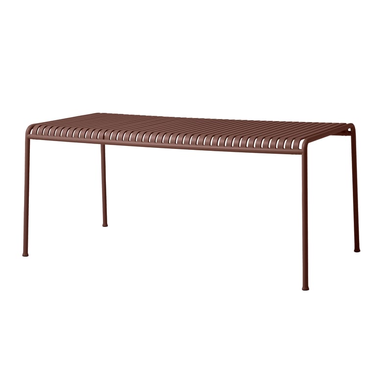 Outdoor - Gartentische - rechteckiger Tisch Palissade metall rot / 170 x 90 cm - R & E Bouroullec - Hay - Oxidrot - Stahl