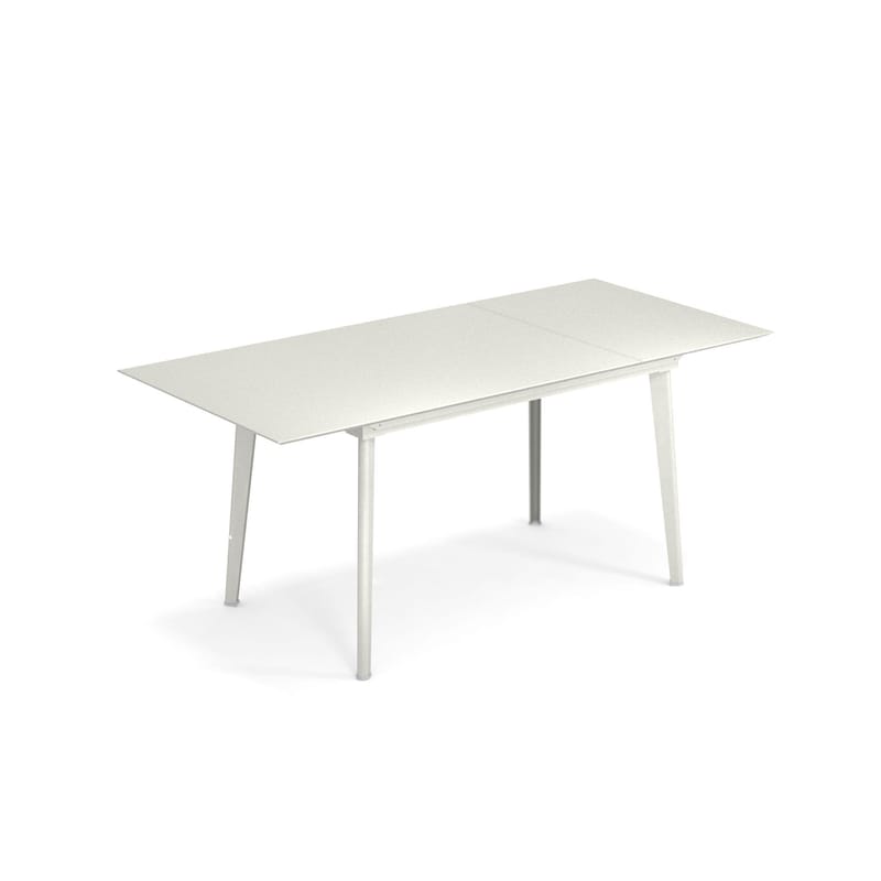 Jardin - Tables de jardin - Table à rallonge Plus4 Balcony métal blanc / L 120 + 52 cm - 4 à 6 personnes - Emu - Blanc - Acier verni