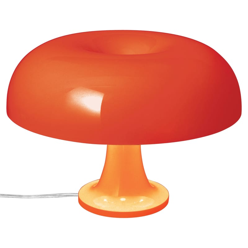 Lighting - Table Lamps - Nessino Table lamp plastic material orange - Artemide - Solid orange - Polycarbonate