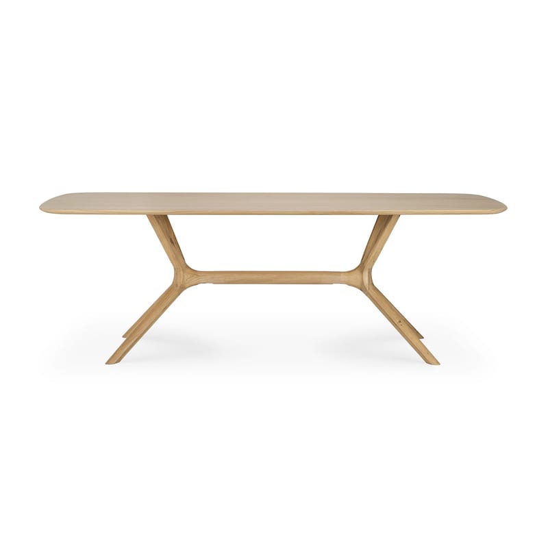 Mobilier - Tables - Table rectangulaire X bois naturel / 224 x 100 cm - 8 personnes / Chêne massif - Ethnicraft - Chêne naturel - Chêne massif huilé
